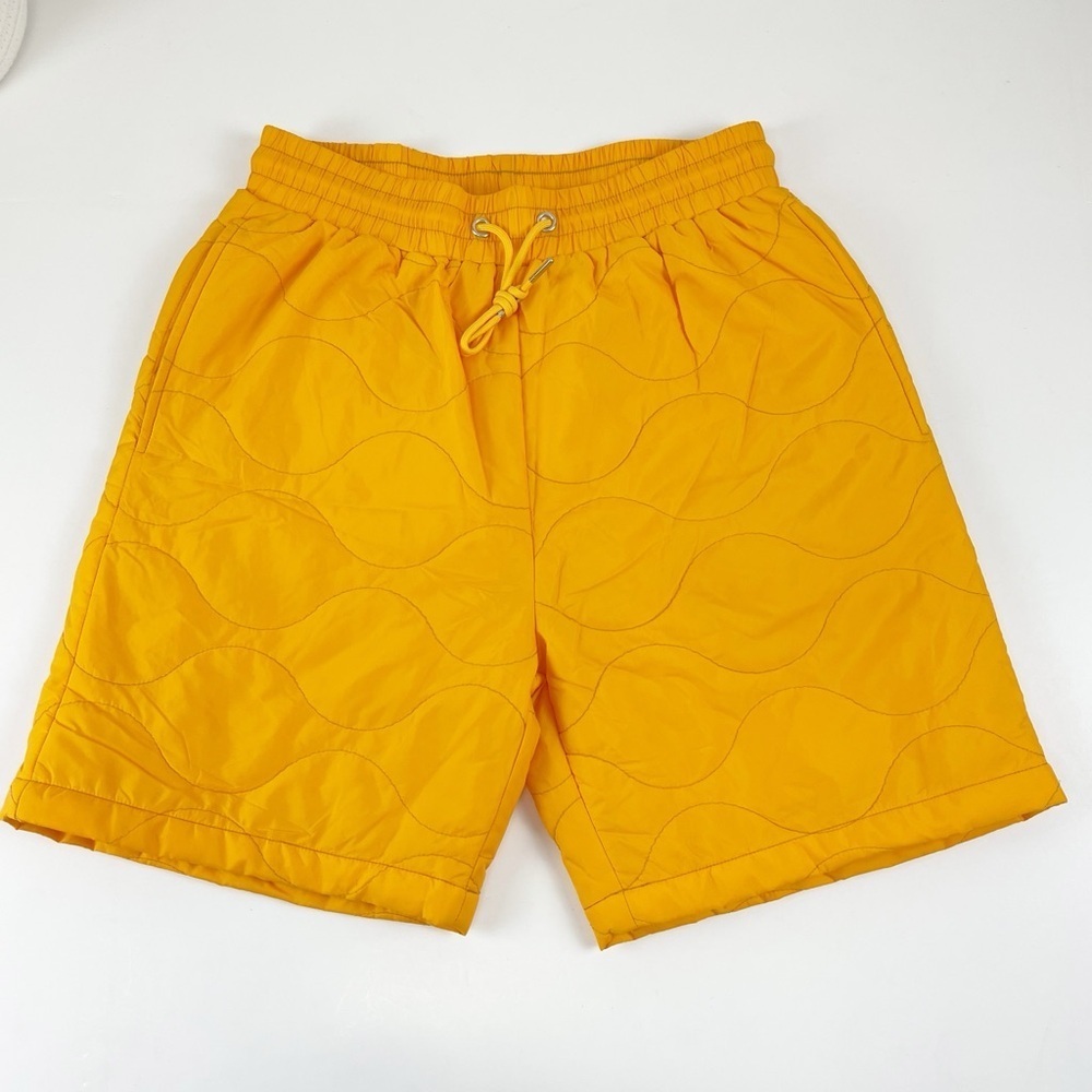 NEW Renowned Shorts Mens Small Yellow Military Lined Drawstring NWOT